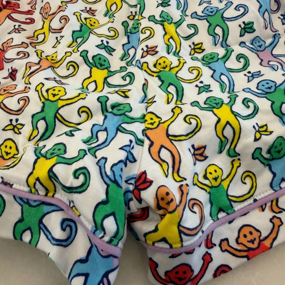 Roller rabbit monkey pajamas rainbow xxs two sets available. Price per set - Picture 11 of 12